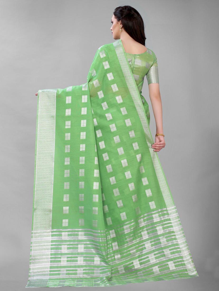 self design woven saree with blouse - 19200386 - Standard Image - 1