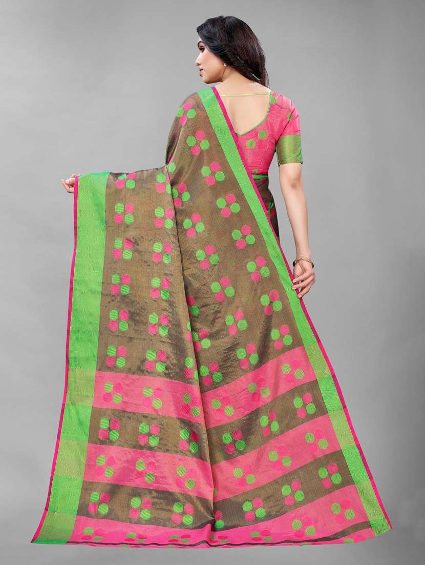 self design woven saree with blouse - 19200407 -  Standard Image - 1