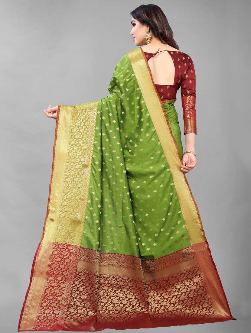 self design woven saree with blouse - 19200425 -  Standard Image - 1