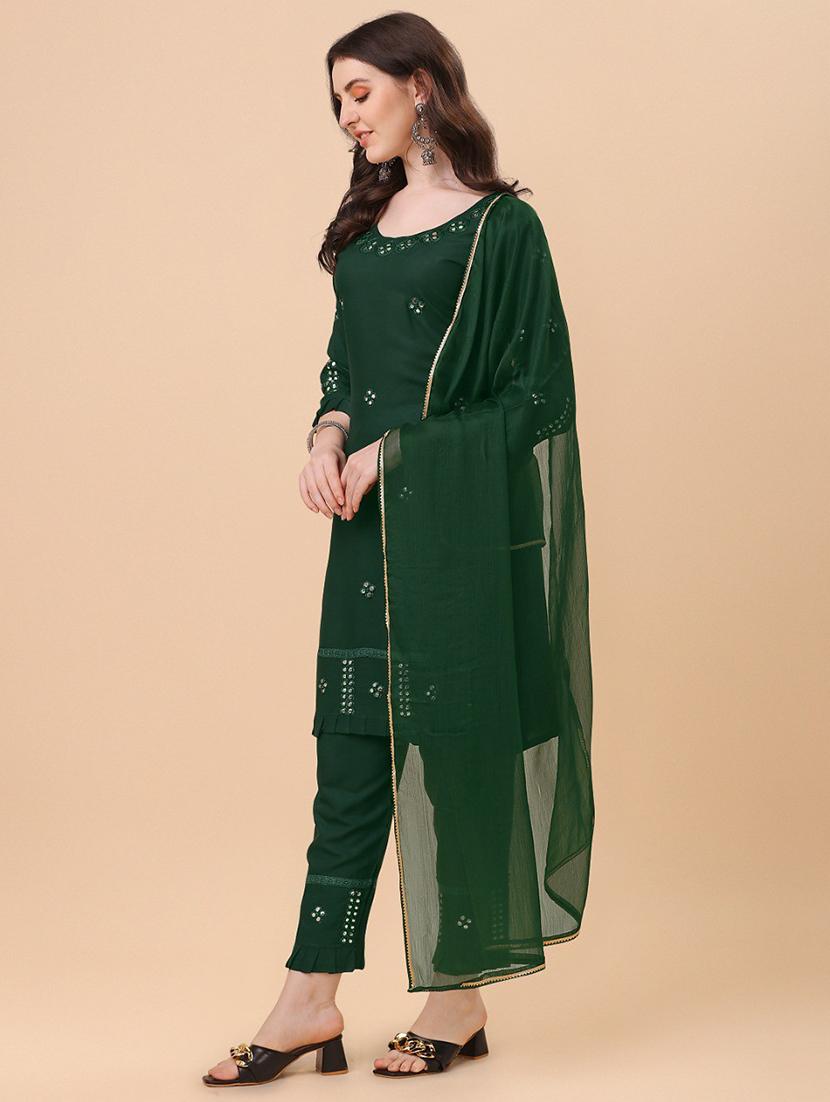 embroidered kurta pant set - 19200516 - Standard Image - 1