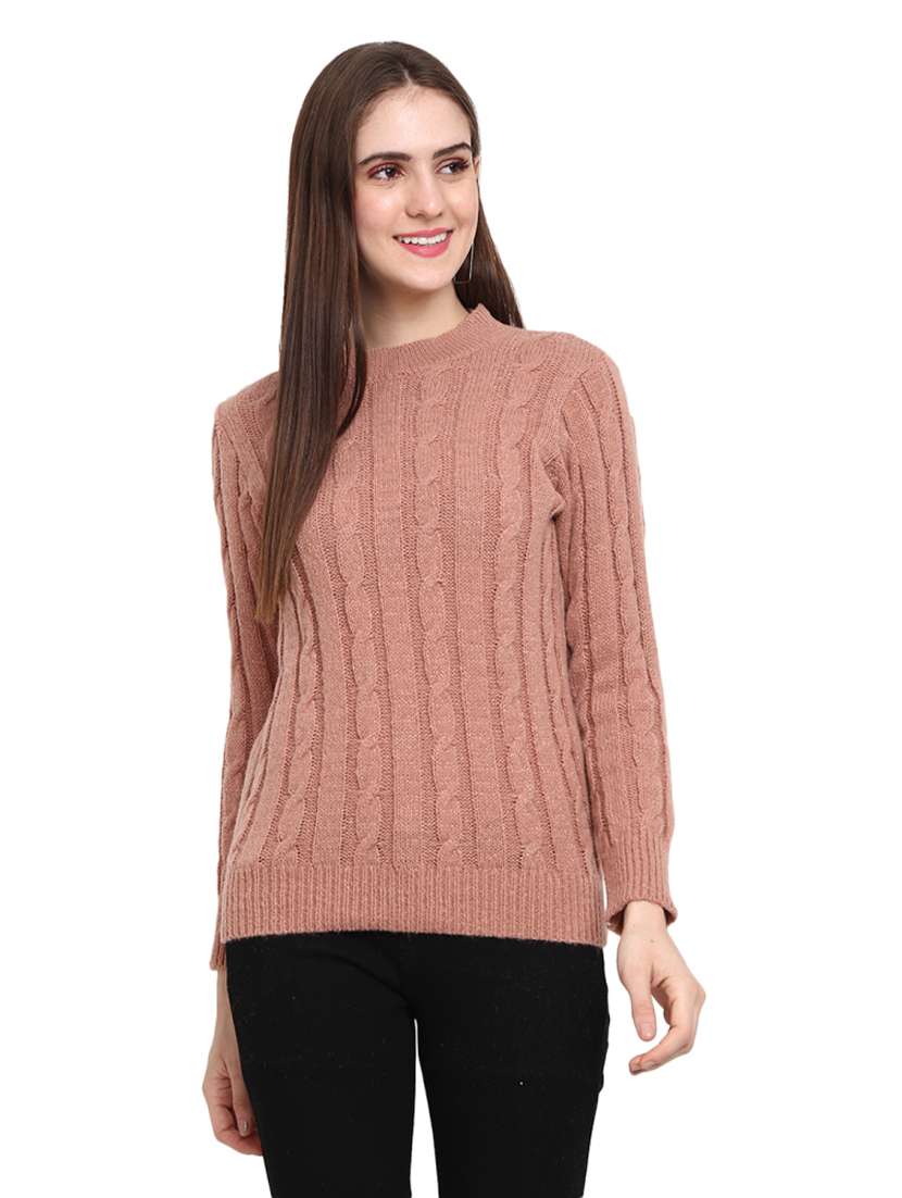 self design acrylic wool pullover