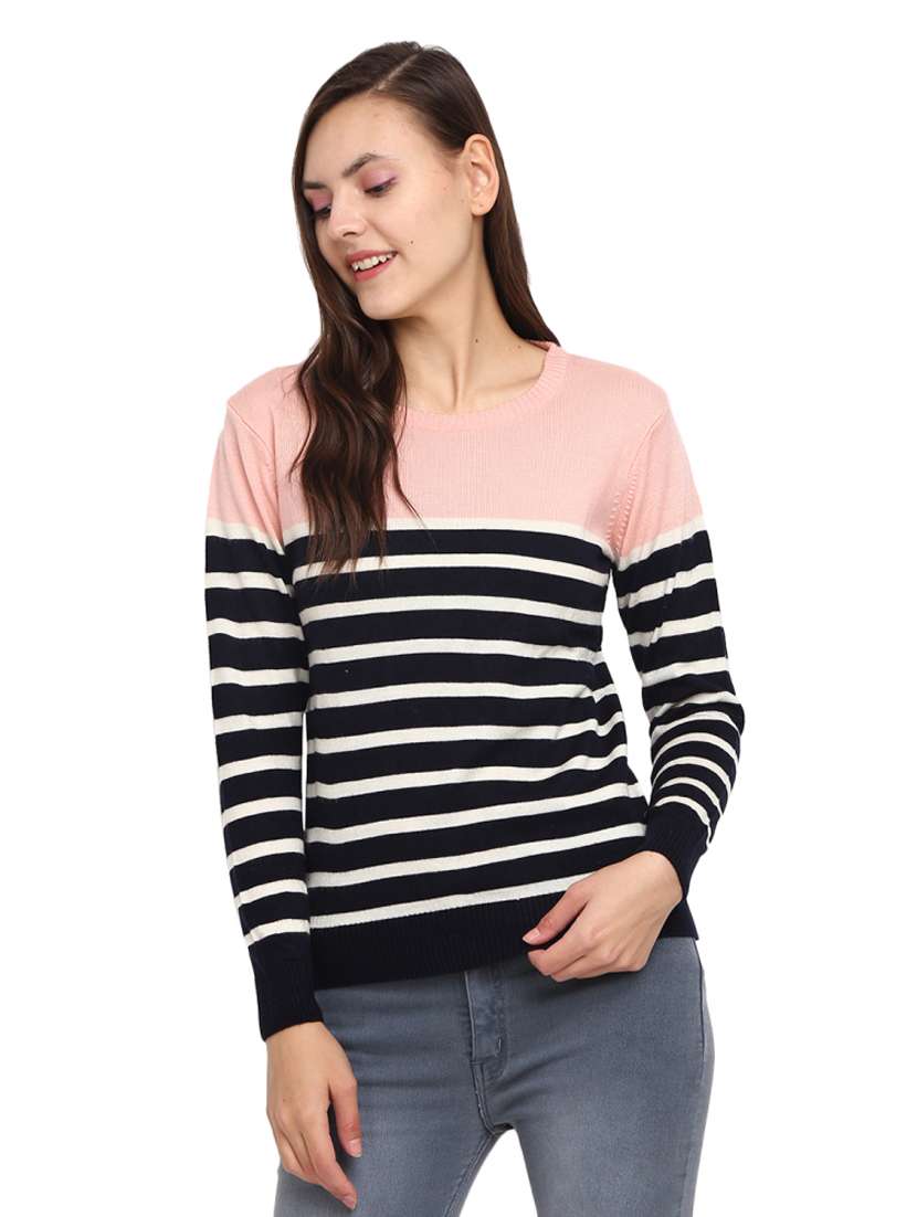 self design acrylic wool pullover