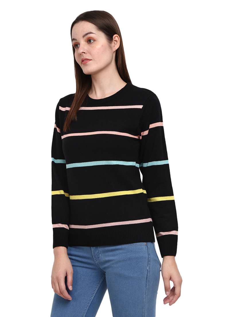 self design acrylic wool pullover - 19204938 -  Standard Image - 1