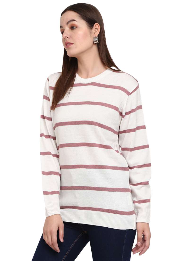 white striped wool pillovers - 19204970 -  Standard Image - 1