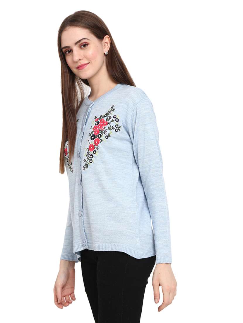 button up self design cardigan  - 19204977 -  Standard Image - 1