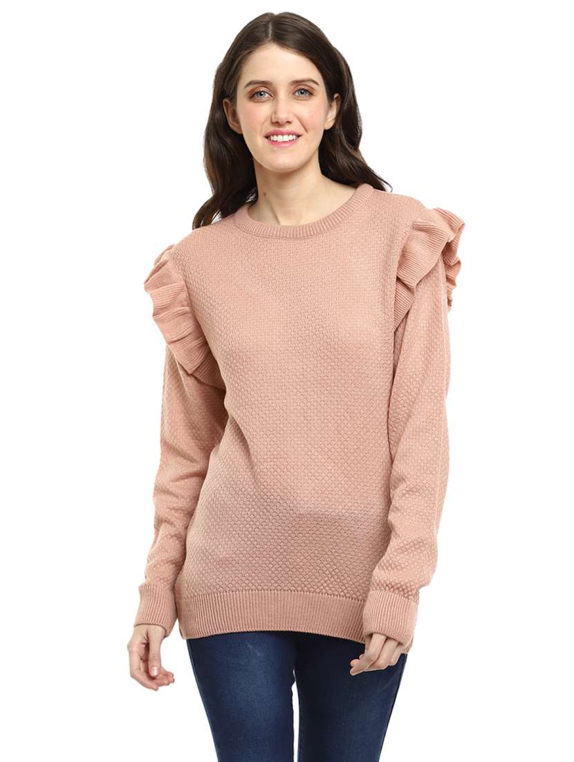 self design acrylic wool pullovers