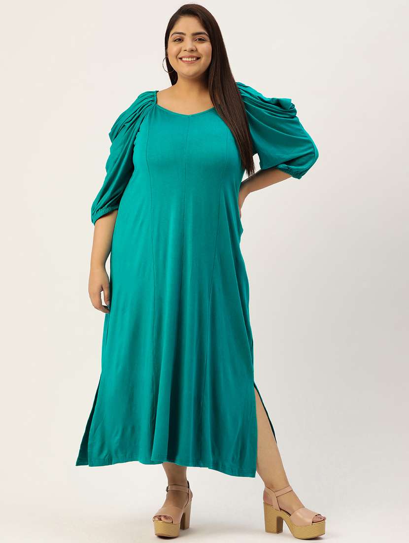 women's fit & flare solid dress