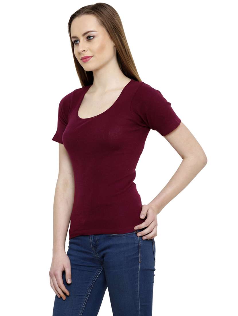women's straight round neck top - 19205691 -  Standard Image - 1