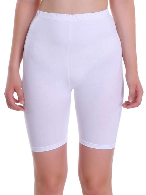 white solid cycling short - 19205972 -  Standard Image - 0