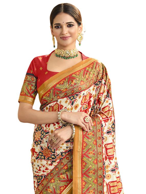 self design woven saree - 19205980 -  Standard Image - 1
