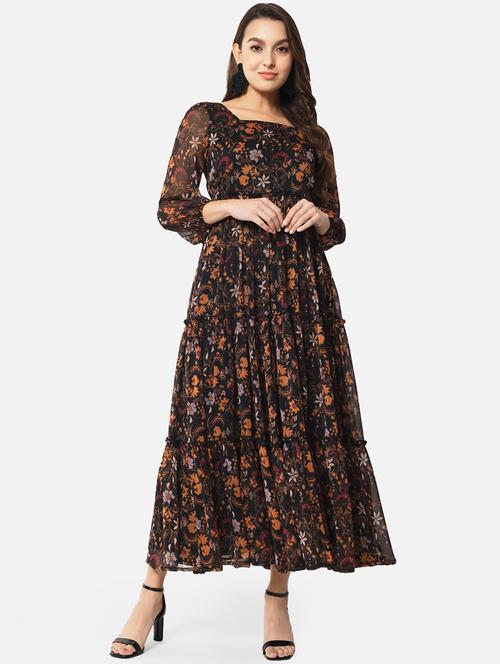 women's floral print tiered dress - 19207371 - Standard Image - 0