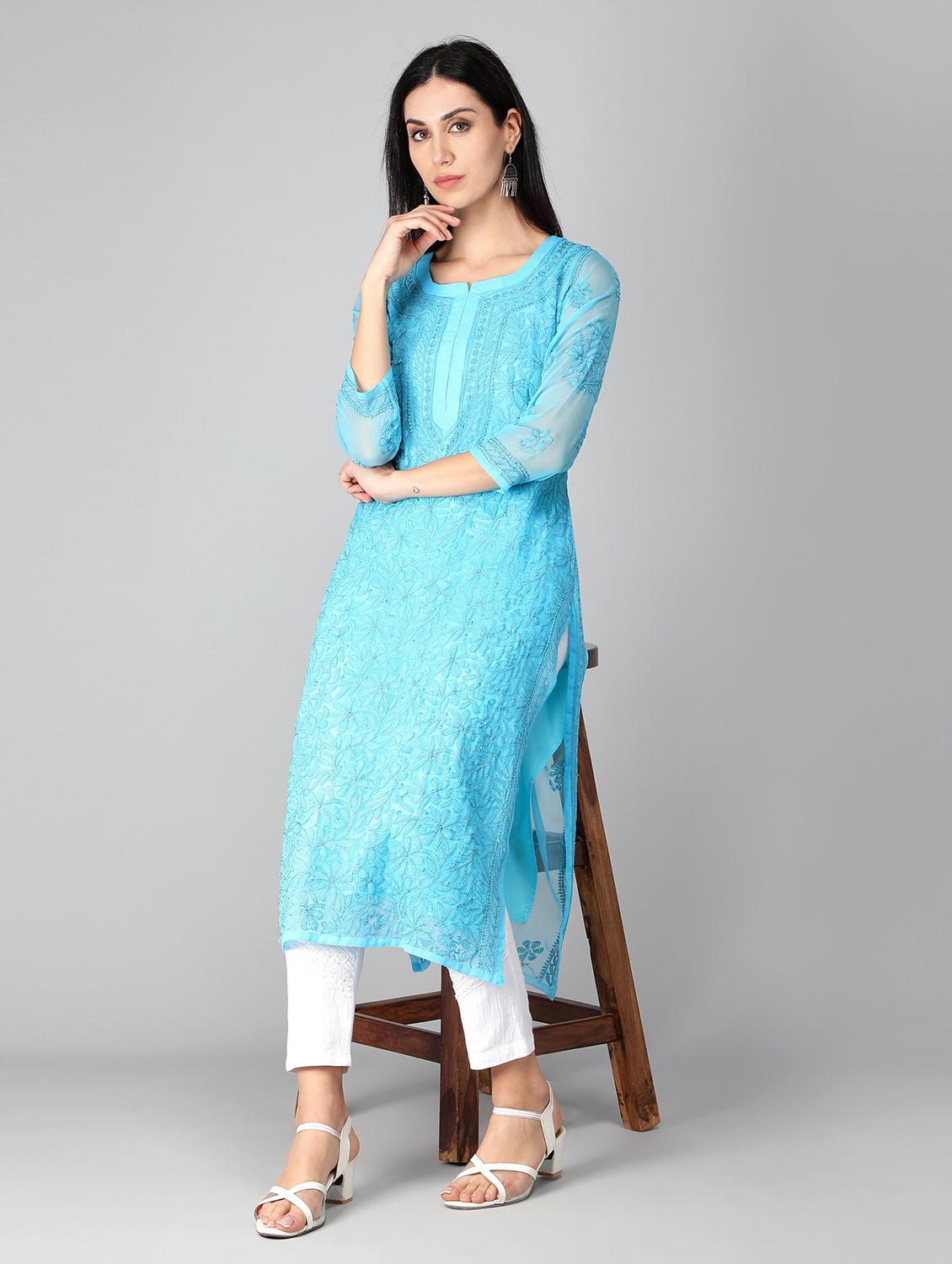 women's straight kurta - 19207400 - Standard Image - 4
