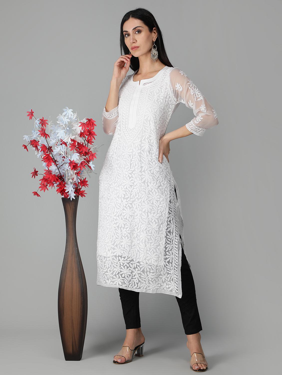 women's straight kurta - 19207405 - Standard Image - 4