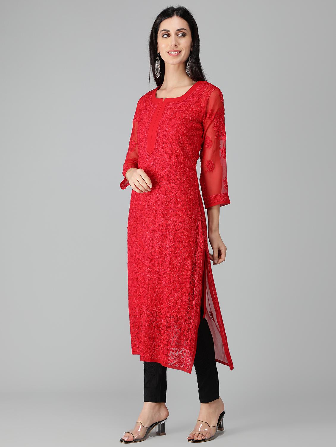 women's straight kurta - 19207408 - Standard Image - 1