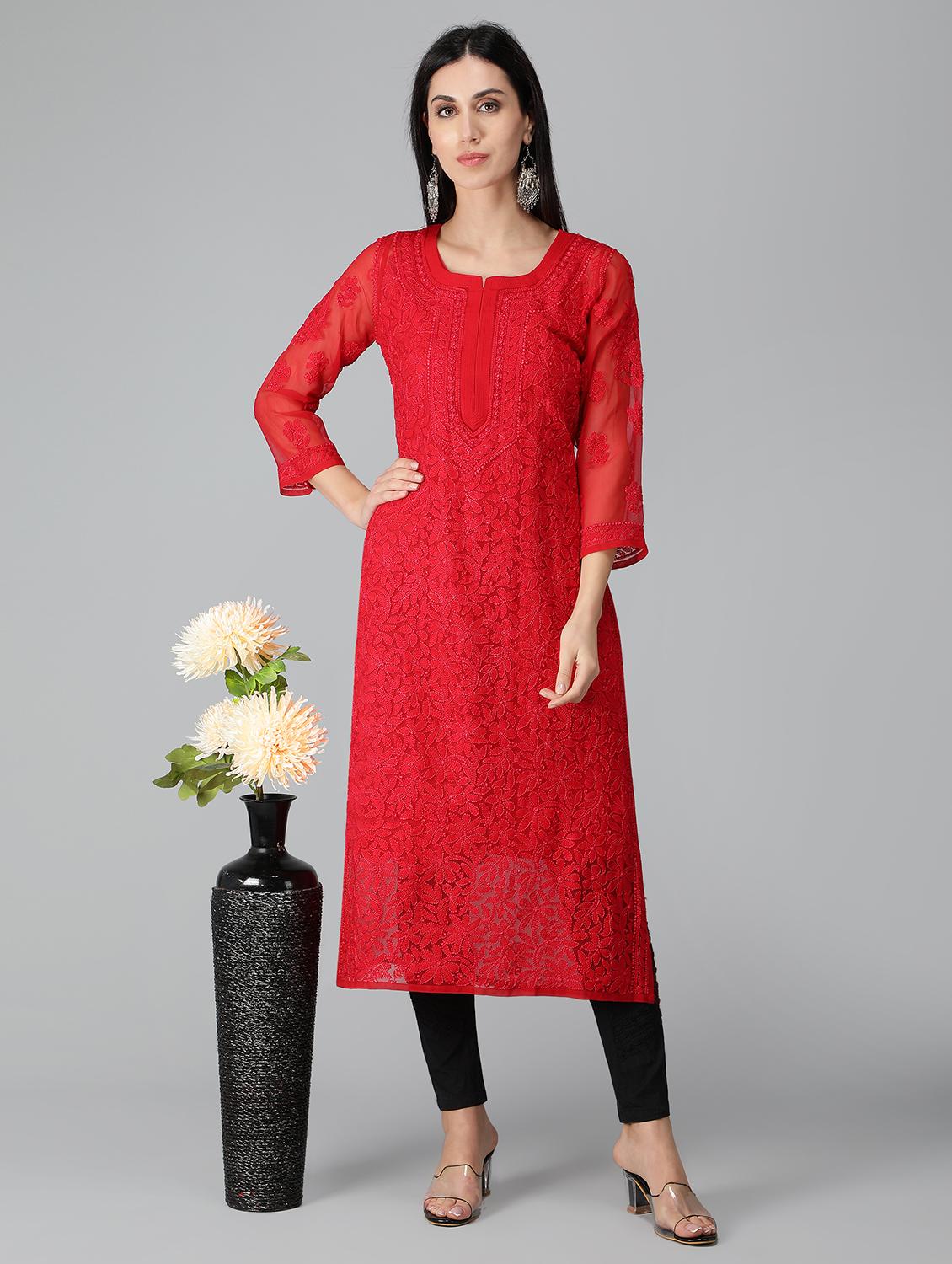 women's straight kurta - 19207408 - Standard Image - 4