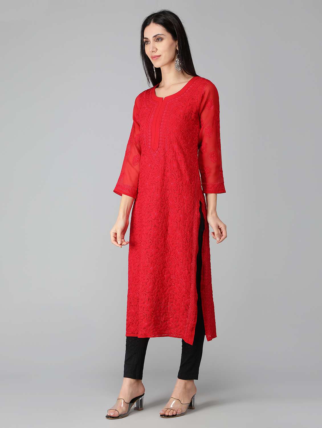 women's straight kurta - 19207410 - Standard Image - 1