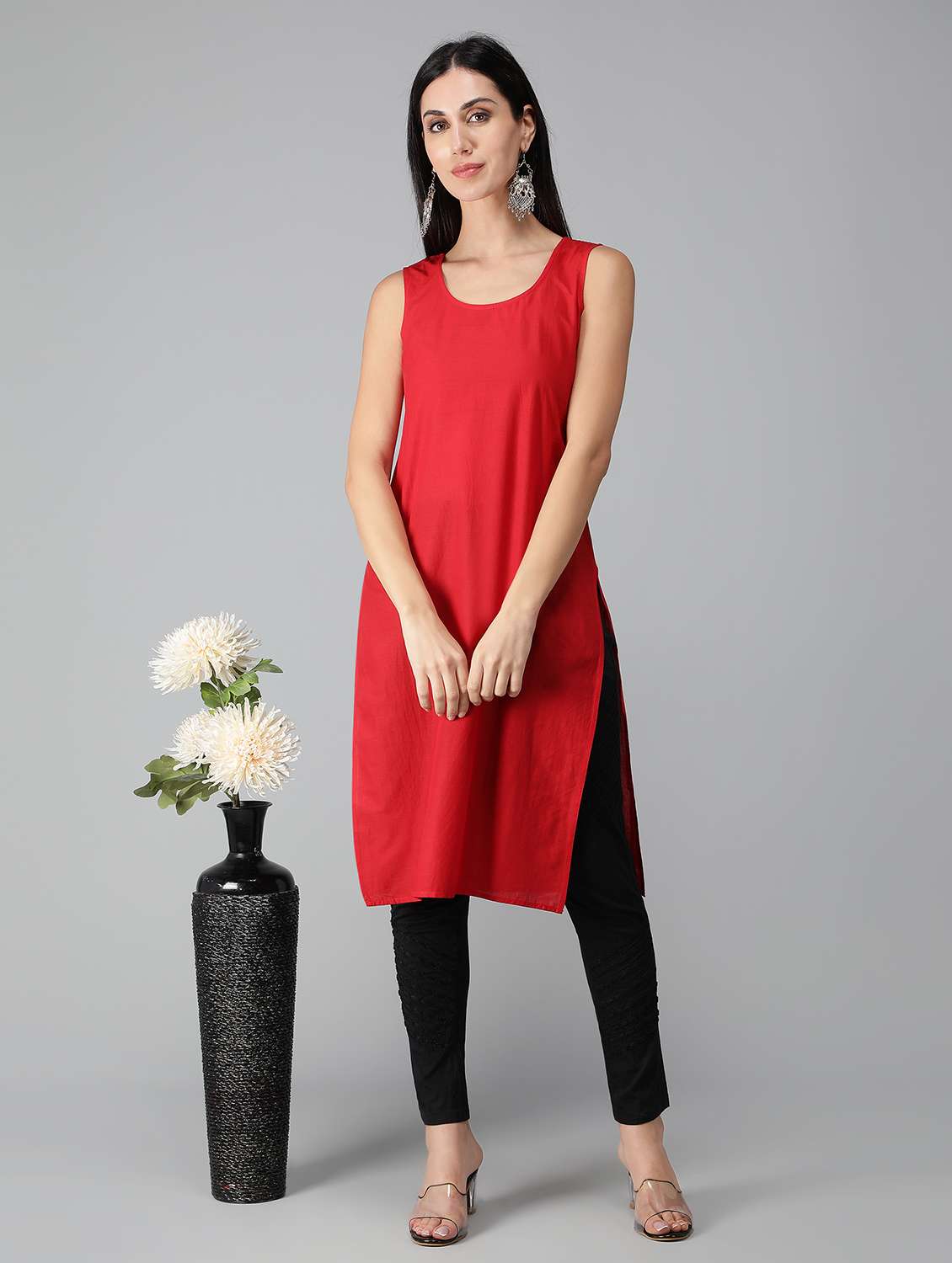 women's straight kurta - 19207410 - Standard Image - 4