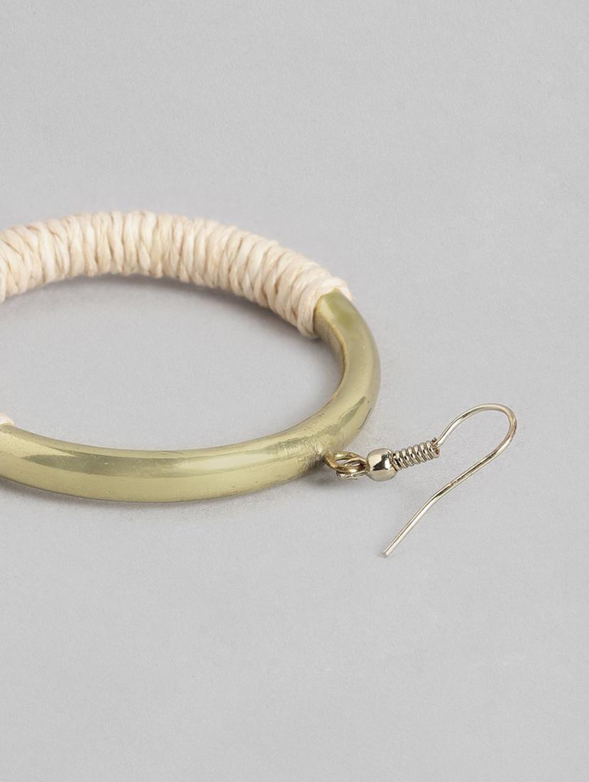 beige metal hoop earring - 19207921 - Standard Image - 1