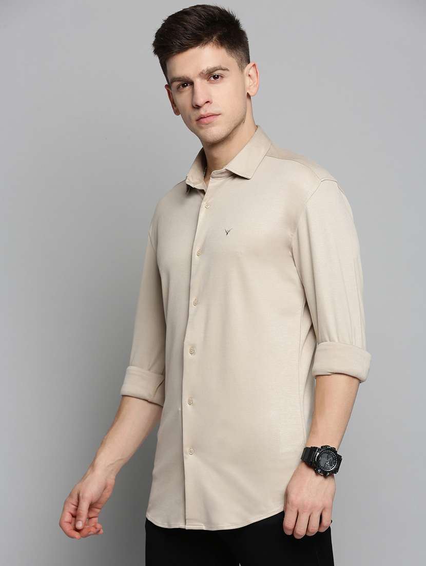 mens solid casual shirt - 19208091 -  Standard Image - 1