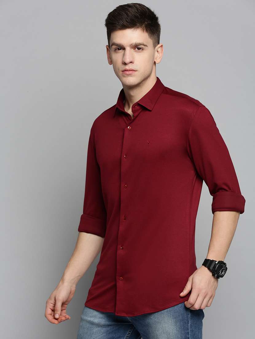 mens solid casual shirt - 19208098 -  Standard Image - 1