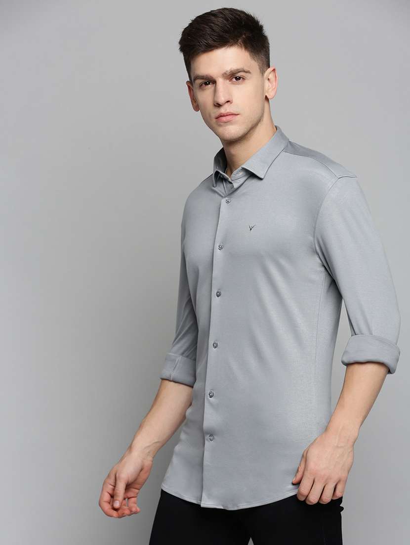 mens solid casual shirt - 19208103 -  Standard Image - 1