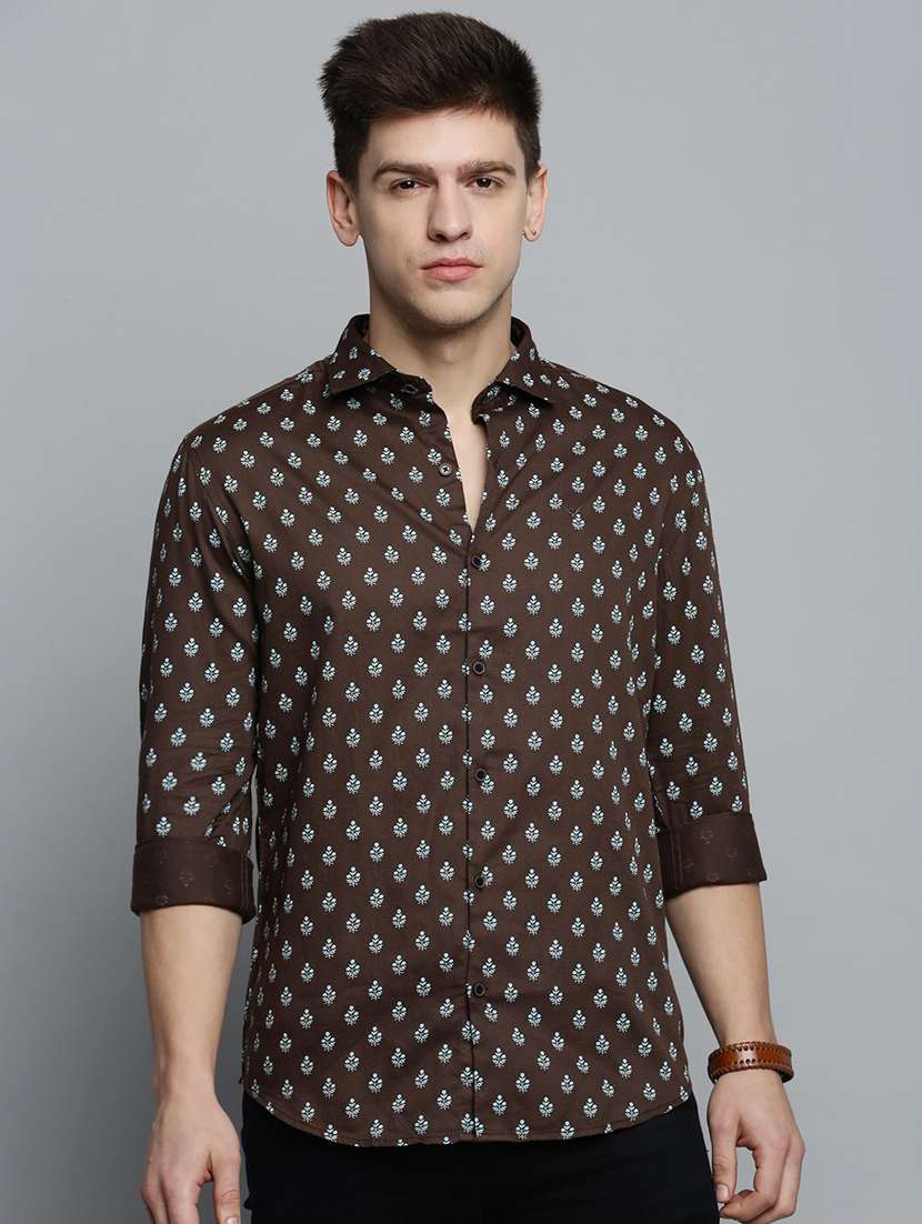 mens printed casual shirt