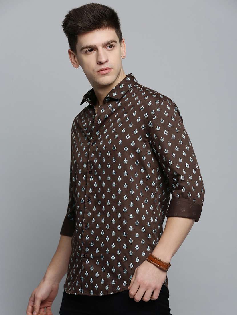 mens printed casual shirt - 19208121 - Standard Image - 1