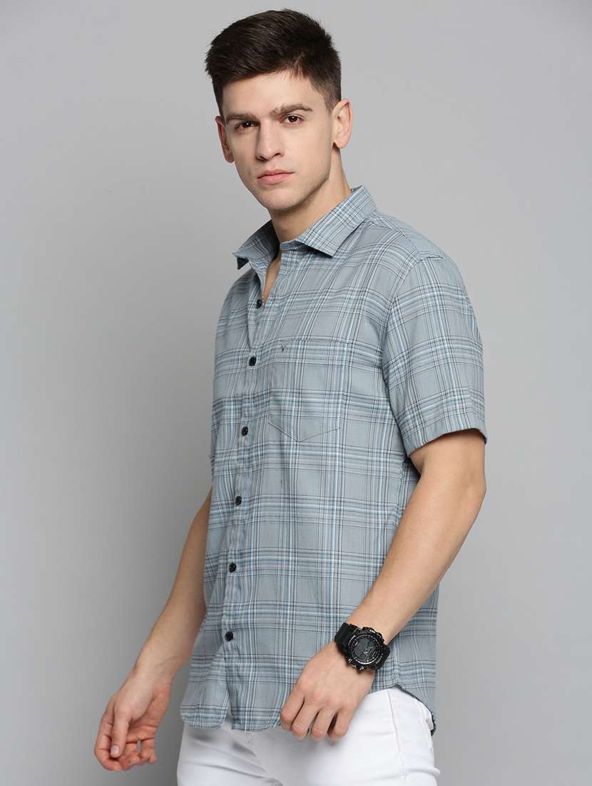 grey cotton casual shirt - 19208154 -  Standard Image - 1