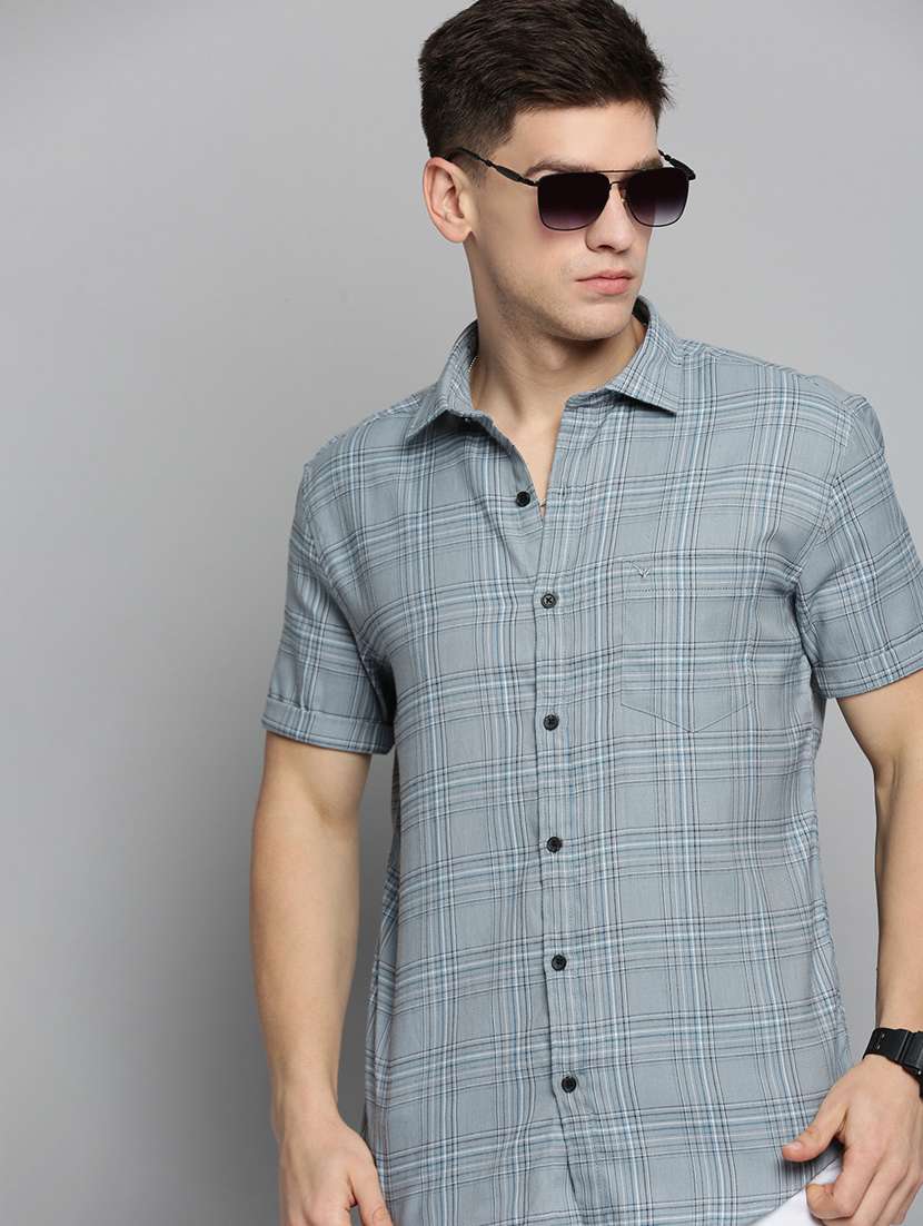 grey cotton casual shirt - 19208154 -  Standard Image - 4
