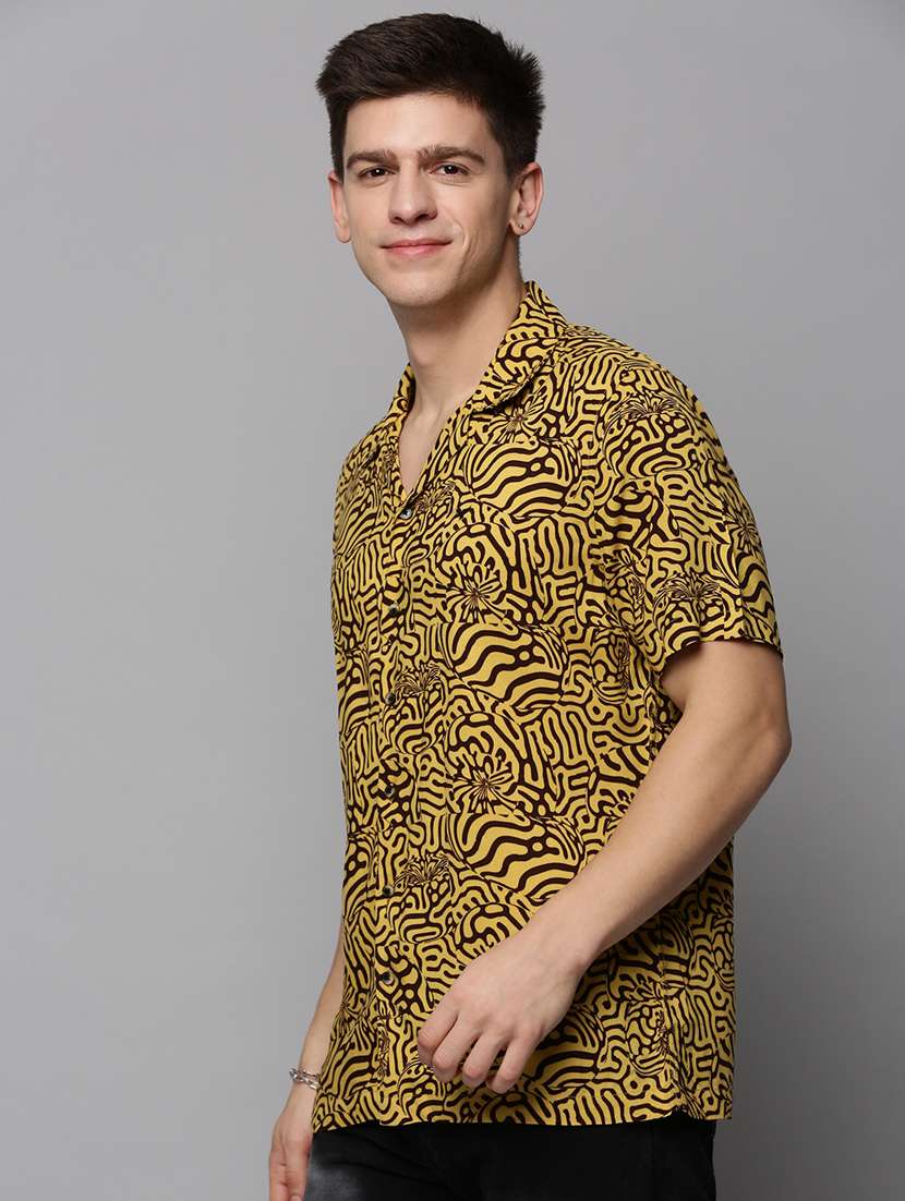 mens printed casual shirt - 19208187 - Standard Image - 1