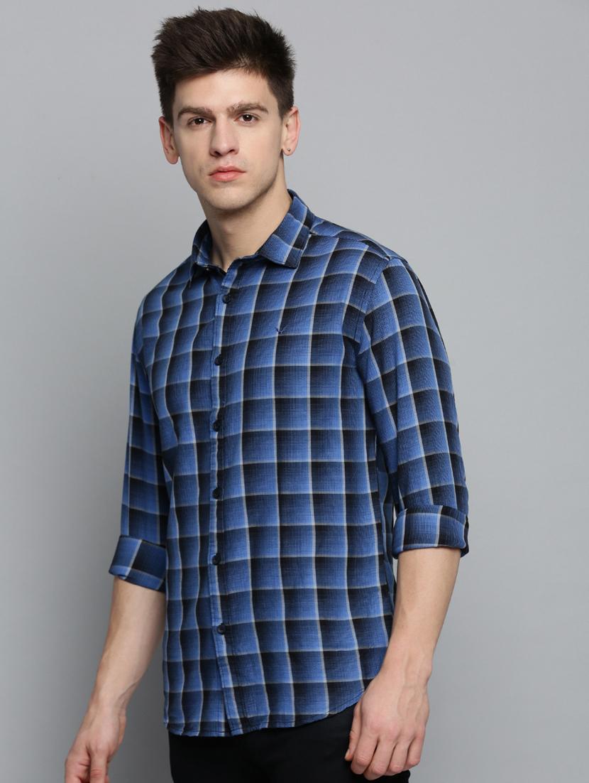 mens checks casual shirt - 19208197 - Standard Image - 1