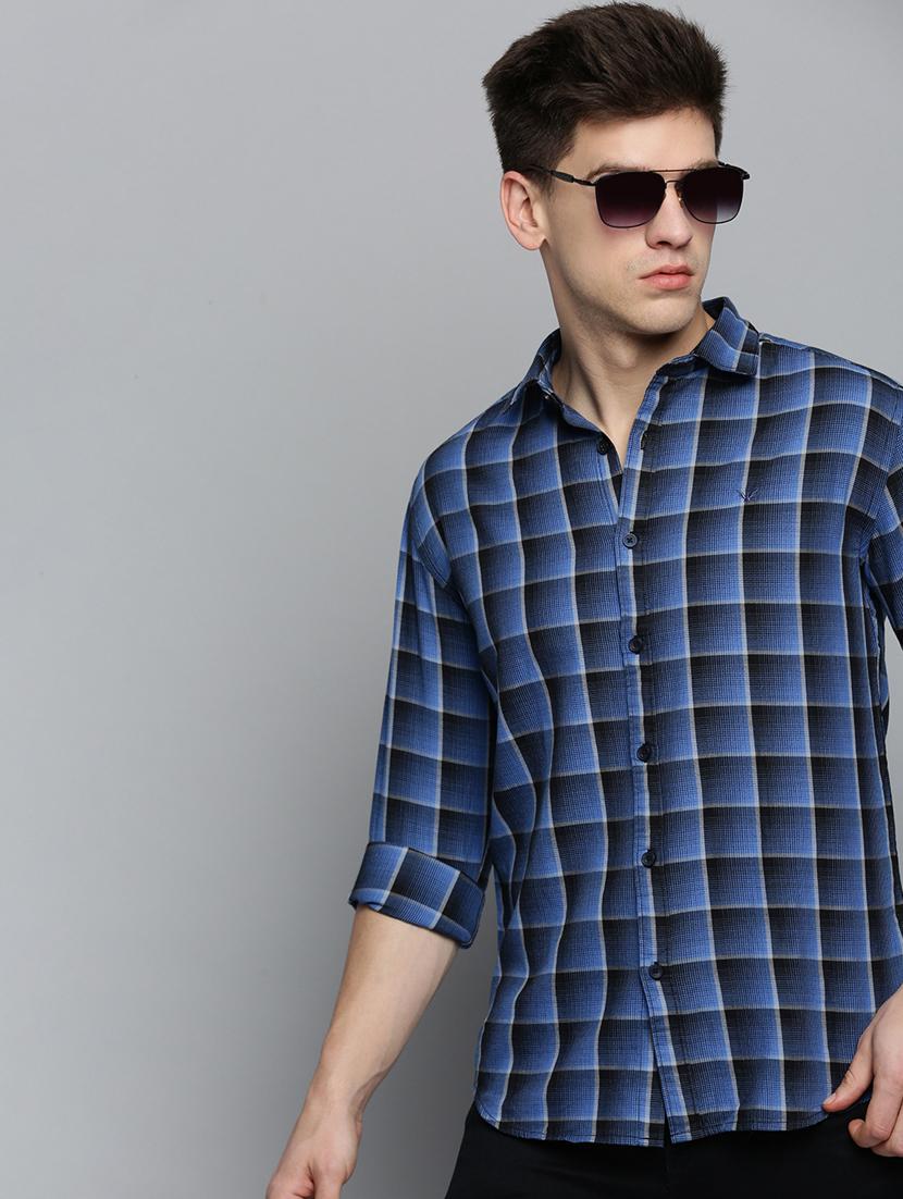 mens checks casual shirt - 19208197 - Standard Image - 4