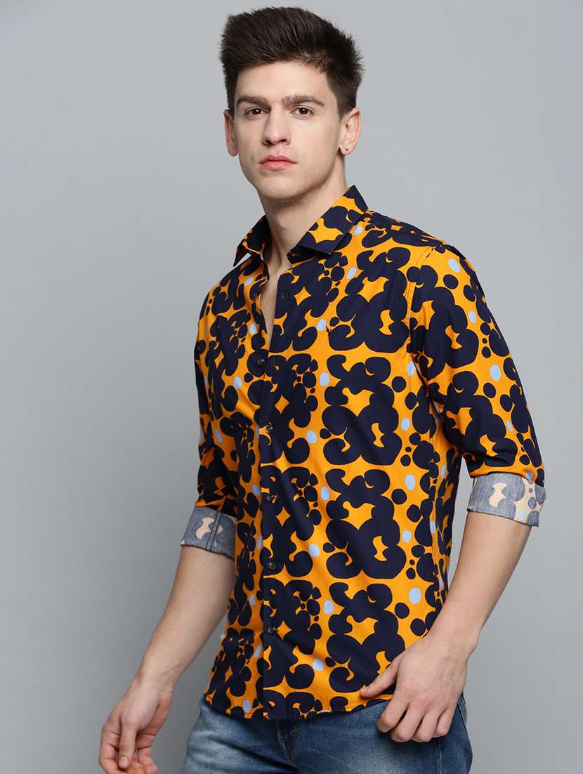 mens printed casual shirt - 19208262 - Standard Image - 1