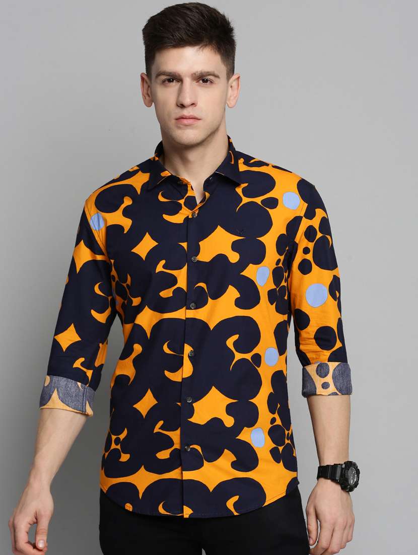 mens printed casual shirt