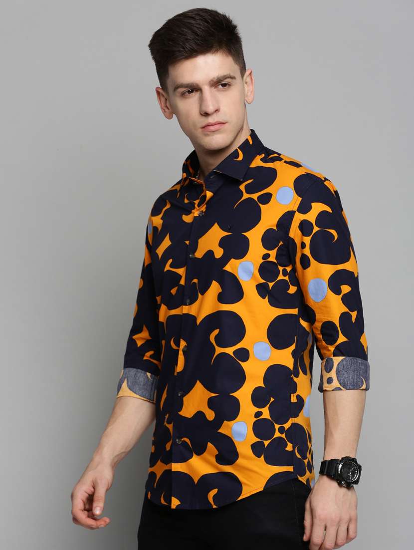 mens printed casual shirt - 19208263 - Standard Image - 1