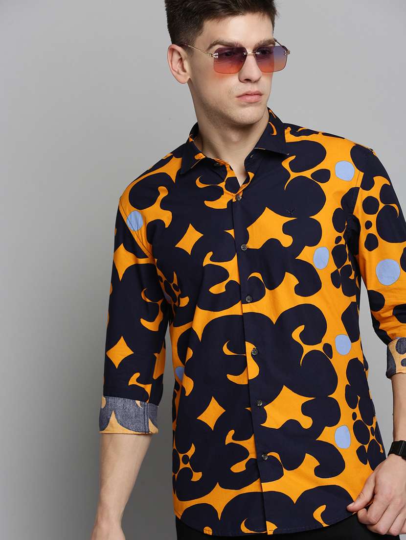 mens printed casual shirt - 19208263 - Standard Image - 4