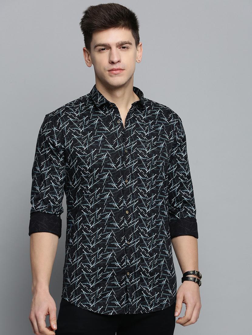 mens printed casual shirt - 19208278 - Zoom Image - 0