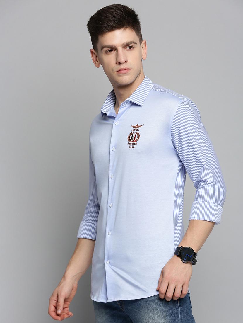 mens stripes casual shirt - 19208290 - Standard Image - 1