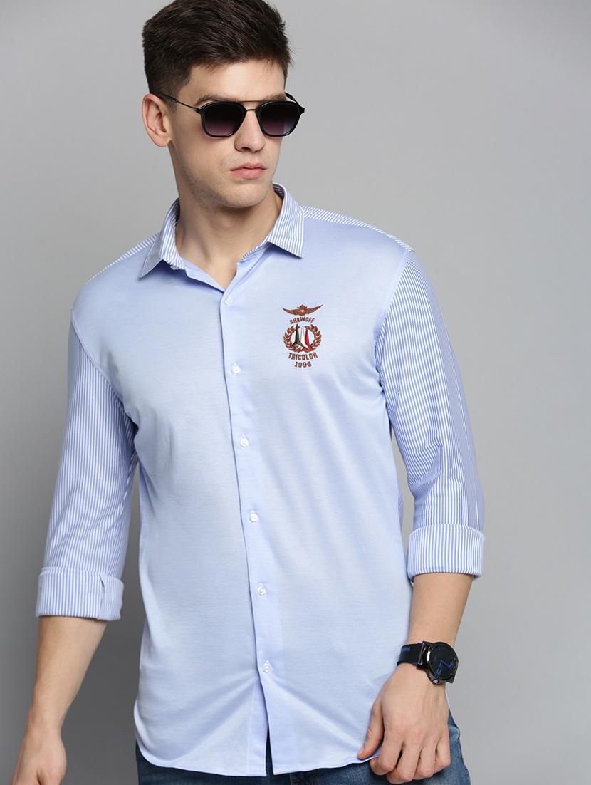 mens stripes casual shirt - 19208290 - Standard Image - 4
