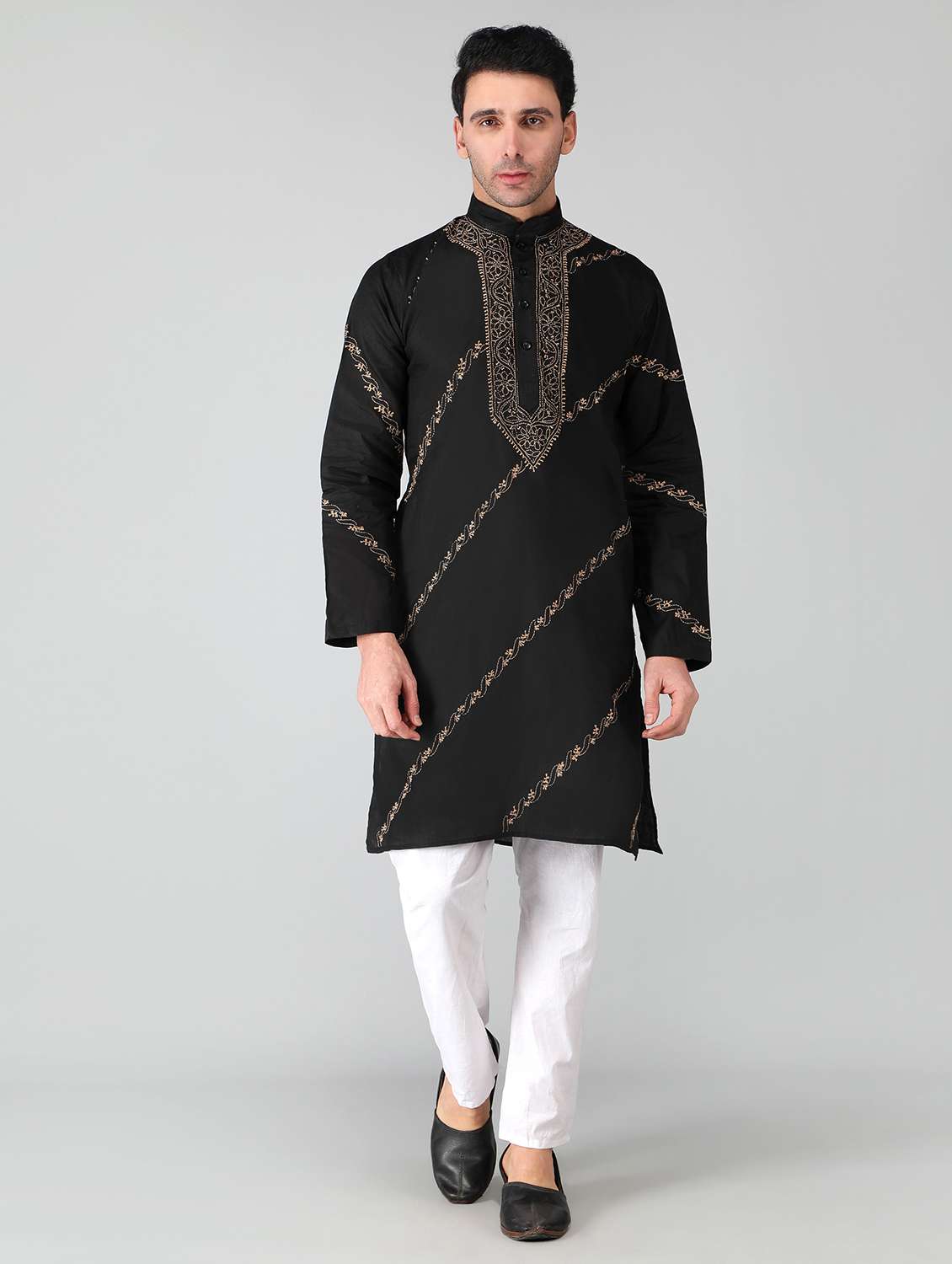 black cotton long kurta