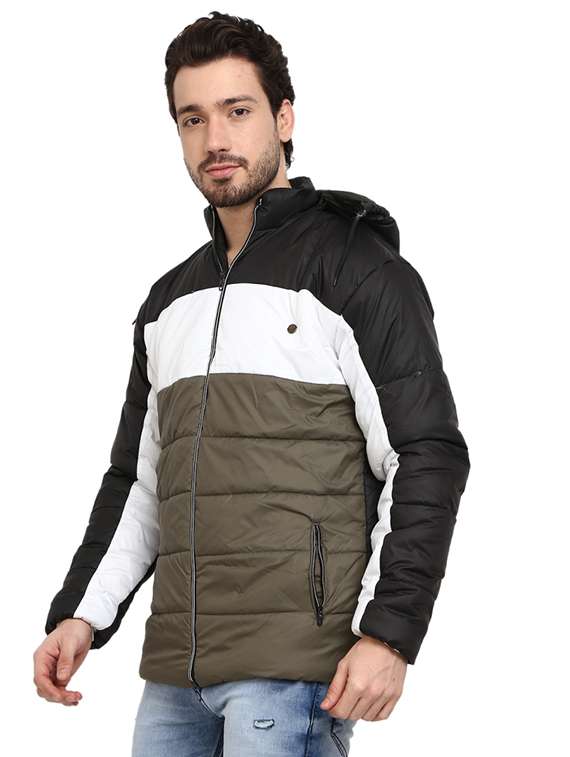 hood neck solid  casual jacket - 19214961 -  Standard Image - 1