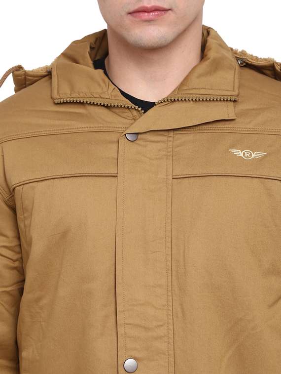 hood neck solid casual jacket - 19215001 - Standard Image - 4