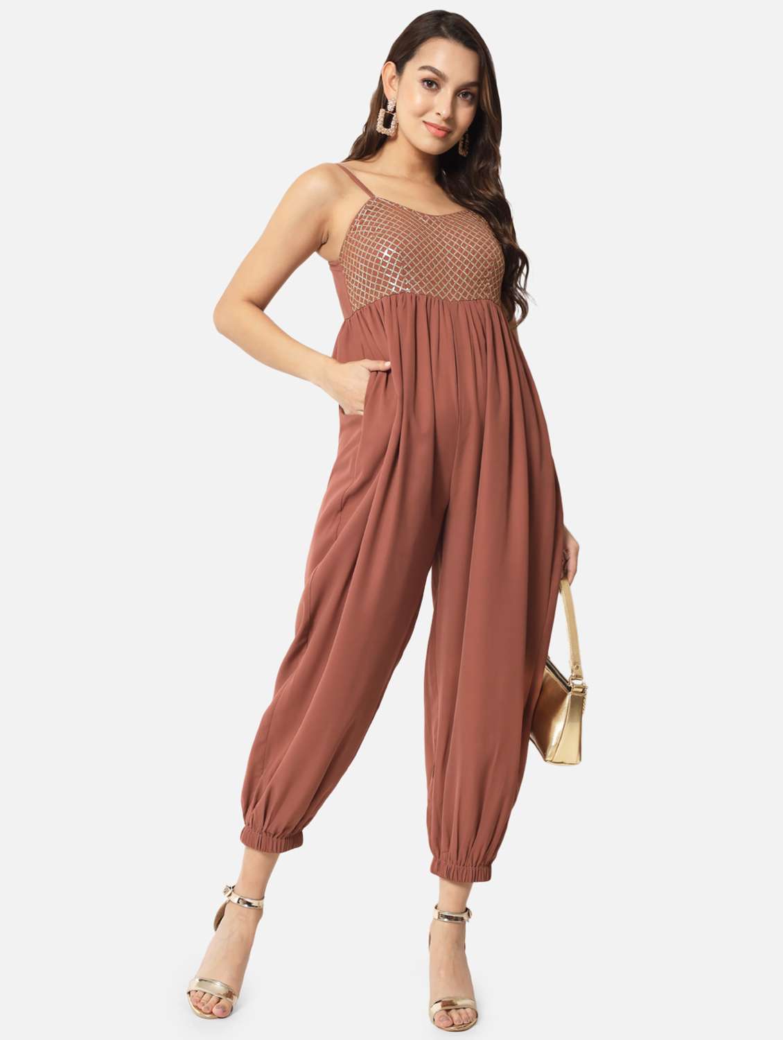 solids full leg jumpsuit