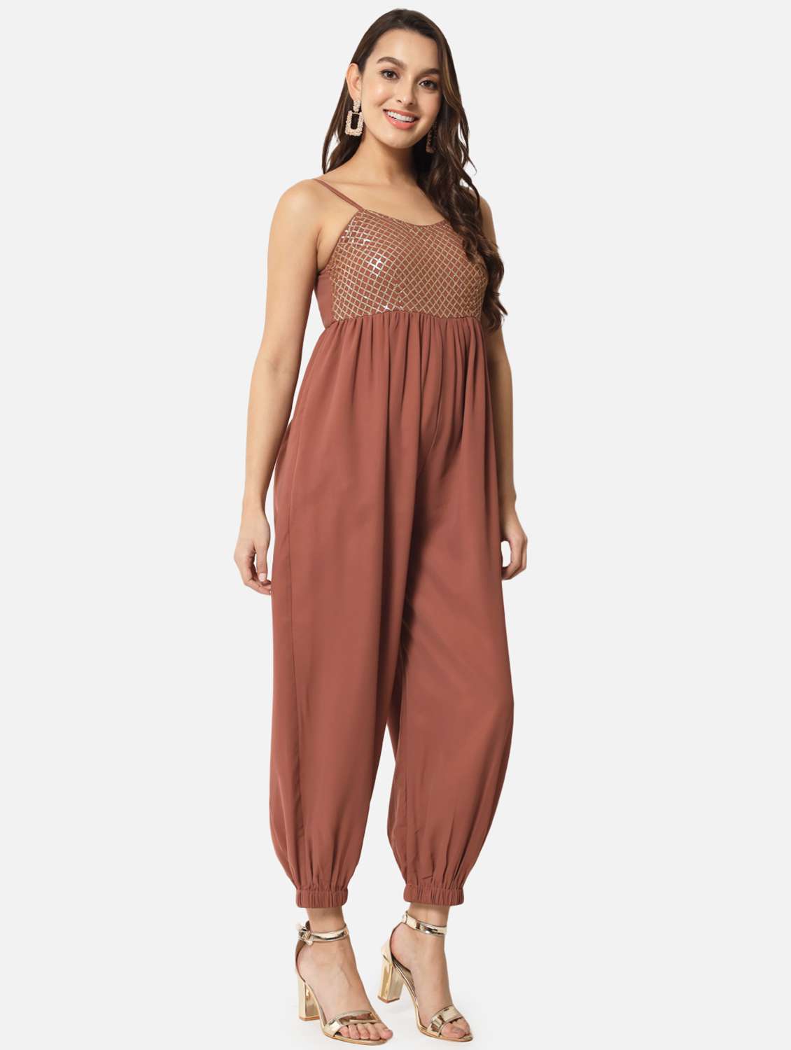 solids full leg jumpsuit - 19215131 -  Standard Image - 1