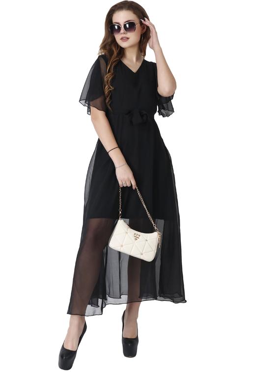 women's combo typography dress - 19215398 - Standard Image - 4