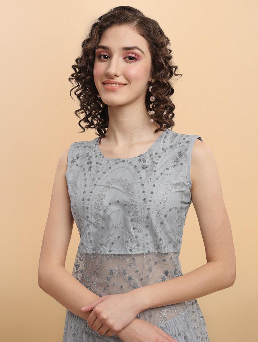 grey kurta sharara set - 19215495 - Standard Image - 4
