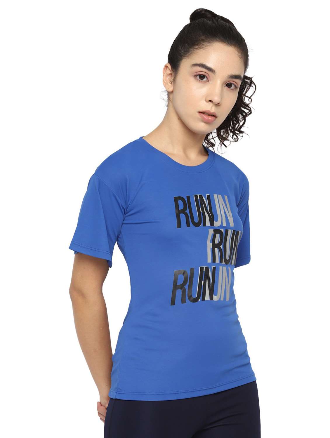 women's front print round neck t-shirt - 19219588 -  Standard Image - 1