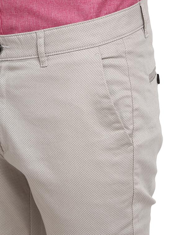 grey solid flat front formal trouser - 19220707 - Standard Image - 4