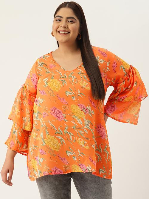 women's straight v neck top - 19220843 - Standard Image - 0