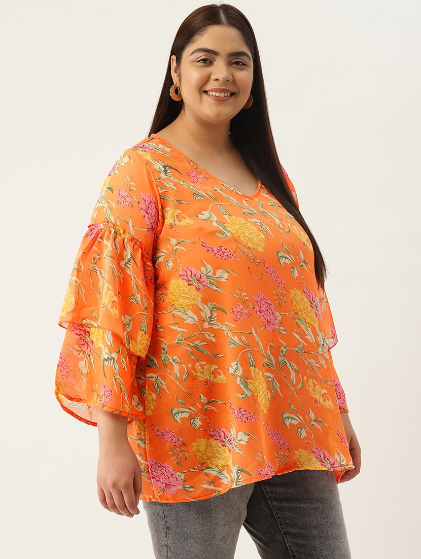 women's straight v neck top - 19220843 - Standard Image - 1